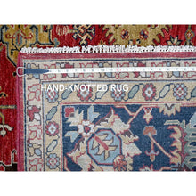 Load image into Gallery viewer, 10&#39;1&quot;x13&#39;10&quot; Falcons Red, Karajeh Design with Tribal Medallions, Soft Wool, Hand Knotted, Oriental Rug FWR60126