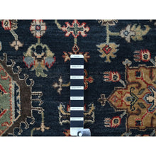 Load image into Gallery viewer, 10&#39;2&quot;x10&#39;2&quot; Power Black, Hand Knotted, Karajeh Design with All Over Pattern, Vegetable Dyes, Soft Pile, 100% Wool, Square, Oriental Rug FWR60138