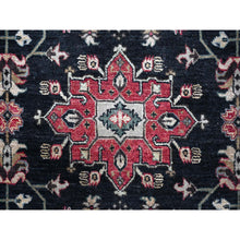 Load image into Gallery viewer, 10&#39;2&quot;x10&#39;2&quot; Power Black, Hand Knotted, Karajeh Design with All Over Pattern, Vegetable Dyes, Soft Pile, 100% Wool, Square, Oriental Rug FWR60138