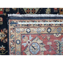 Load image into Gallery viewer, 10&#39;2&quot;x10&#39;2&quot; Power Black, Hand Knotted, Karajeh Design with All Over Pattern, Vegetable Dyes, Soft Pile, 100% Wool, Square, Oriental Rug FWR60138