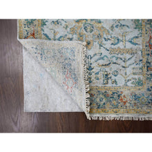 Load image into Gallery viewer, 3&#39;x4&#39;10&quot; Bright Gray, Broken and Erased Persian Heriz, All Over Design, Soft Color Palette, Hand Knotted, Organic Wool, Denser Weave, Oriental Rug FWR60204