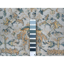 Load image into Gallery viewer, 3&#39;x4&#39;10&quot; Bright Gray, Broken and Erased Persian Heriz, All Over Design, Soft Color Palette, Hand Knotted, Organic Wool, Denser Weave, Oriental Rug FWR60204