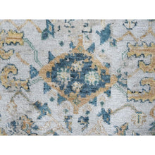 Load image into Gallery viewer, 3&#39;x4&#39;10&quot; Bright Gray, Broken and Erased Persian Heriz, All Over Design, Soft Color Palette, Hand Knotted, Organic Wool, Denser Weave, Oriental Rug FWR60204