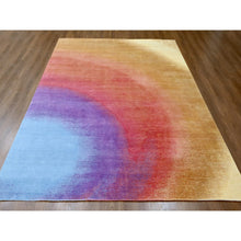 Load image into Gallery viewer, 9&#39;x11&#39;10&quot; THE RAINBOW, Modern Gradation Design, 100% Wool, Thick and Plush, Hand Knotted, Oriental Rug FWR60348