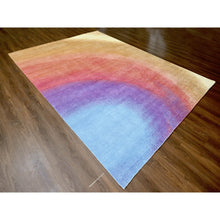 Load image into Gallery viewer, 9&#39;x11&#39;10&quot; THE RAINBOW, Modern Gradation Design, 100% Wool, Thick and Plush, Hand Knotted, Oriental Rug FWR60348