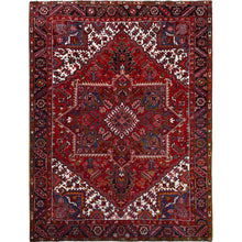 Load image into Gallery viewer, 8&#39;7&#39;x11&#39;1&quot; Cherry Red, Tribal Village Nomad Art With Large Geometric Motif, Vibrant Wool, Hand Knotted, Ends And Sides Secured Professionally, Cleaned, Mint Condition, Persian Vintage Oriental Rug Sh111 FWR666