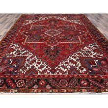 Load image into Gallery viewer, 8&#39;7&#39;x11&#39;1&quot; Cherry Red, Tribal Village Nomad Art With Large Geometric Motif, Vibrant Wool, Hand Knotted, Ends And Sides Secured Professionally, Cleaned, Mint Condition, Persian Vintage Oriental Rug Sh111 FWR666