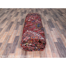 Load image into Gallery viewer, 8&#39;7&#39;x11&#39;1&quot; Cherry Red, Tribal Village Nomad Art With Large Geometric Motif, Vibrant Wool, Hand Knotted, Ends And Sides Secured Professionally, Cleaned, Mint Condition, Persian Vintage Oriental Rug Sh111 FWR666