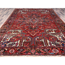 Load image into Gallery viewer, 8&#39;2&quot;x10&#39;10&quot; Tomato Tango Red, Centre Geometric Medallion, Evenly Worn, Cleaned, Good Condition, Hand Knotted, All Wool, Cropped Thin, Sides And Ends Secured Professionally, Oriental Rug Sh116 FWR696