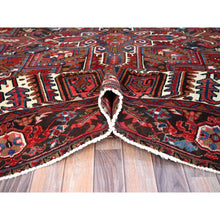 Load image into Gallery viewer, 8&#39;2&quot;x10&#39;10&quot; Tomato Tango Red, Centre Geometric Medallion, Evenly Worn, Cleaned, Good Condition, Hand Knotted, All Wool, Cropped Thin, Sides And Ends Secured Professionally, Oriental Rug Sh116 FWR696