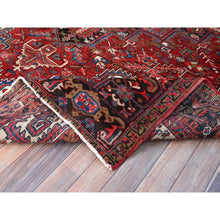 Load image into Gallery viewer, 8&#39;2&quot;x10&#39;10&quot; Tomato Tango Red, Centre Geometric Medallion, Evenly Worn, Cleaned, Good Condition, Hand Knotted, All Wool, Cropped Thin, Sides And Ends Secured Professionally, Oriental Rug Sh116 FWR696