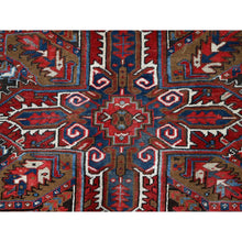 Load image into Gallery viewer, 8&#39;2&quot;x10&#39;10&quot; Tomato Tango Red, Centre Geometric Medallion, Evenly Worn, Cleaned, Good Condition, Hand Knotted, All Wool, Cropped Thin, Sides And Ends Secured Professionally, Oriental Rug Sh116 FWR696