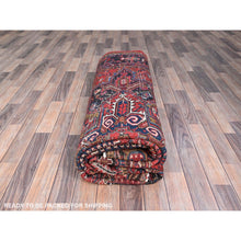 Load image into Gallery viewer, 8&#39;2&quot;x10&#39;10&quot; Tomato Tango Red, Centre Geometric Medallion, Evenly Worn, Cleaned, Good Condition, Hand Knotted, All Wool, Cropped Thin, Sides And Ends Secured Professionally, Oriental Rug Sh116 FWR696