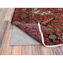 Load image into Gallery viewer, 7&#39;10&quot;x10&#39;7&quot; Prismatic Legacy Red, Centre Geometric Element, Sides Secured Professionally, Cleaned, Sheared Low Organic Wool, Good Condition, Vintage Oriental Rug Sh118 FWR708