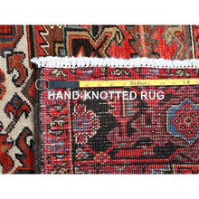 Load image into Gallery viewer, 7&#39;10&quot;x10&#39;7&quot; Prismatic Legacy Red, Centre Geometric Element, Sides Secured Professionally, Cleaned, Sheared Low Organic Wool, Good Condition, Vintage Oriental Rug Sh118 FWR708