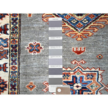 Load image into Gallery viewer, 2&#39;8&quot;x15&#39;5&quot; Frost Gray, Afghan Super Kazak 100% Wool Densely Woven Hand Knotted Tribal And Geometric Medallions Design Vegetable Dyes Oriental Runner Rug Sh127 FWR762