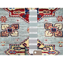 Load image into Gallery viewer, 2&#39;9&quot;x11&#39;8&quot; Belgian Block Gray, Natural Wool, Denser Weave, Hand Knotted, Super Kazak, All Over Medallions, Oriental Runner Rug Sh131 FWR786