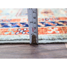 Load image into Gallery viewer, 2&#39;7&quot;x7&#39;6&quot; Rustic Gray with Colorful Armenian Inspired Caucasian Design, Small Bird Figurines, All Wool, Densely Woven, 200 KPSI, Hand Knotted, Natural Dyes, Runner Oriental Rug Sh150 FWR900