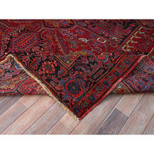 Load image into Gallery viewer, 8&#39;4&quot;x11&#39; Barn Red With Geometric Centre Element, Mint Condition, Clean, Cropped Thin, Sides And Ends Secured Professionally, Hand Knotted, Soft Wool, Persian Heriz, Tribal Weaving, Vintage Oriental Rug Sh179 FWR1074