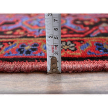 Load image into Gallery viewer, 8&#39;4&quot;x11&#39; Barn Red With Geometric Centre Element, Mint Condition, Clean, Cropped Thin, Sides And Ends Secured Professionally, Hand Knotted, Soft Wool, Persian Heriz, Tribal Weaving, Vintage Oriental Rug Sh179 FWR1074