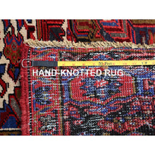 Load image into Gallery viewer, 8&#39;4&quot;x11&#39; Barn Red With Geometric Centre Element, Mint Condition, Clean, Cropped Thin, Sides And Ends Secured Professionally, Hand Knotted, Soft Wool, Persian Heriz, Tribal Weaving, Vintage Oriental Rug Sh179 FWR1074