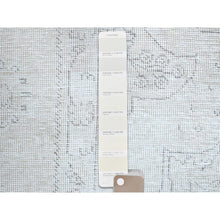 Load image into Gallery viewer, 2&#39;1&quot;x5&#39;9&quot; Snow Cap White, Hand Knotted, White Wash Vintage Persian Tabriz Sheared Low Distressed Look, Clean, Shabby Chic, Evenly Worn, Natural Wool, Sides and Ends Professionally Secured, Sample Fragment Oriental Runner Rug Sh221 FWR1326