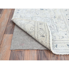 Load image into Gallery viewer, 2&#39;2&quot;x9&#39; Link White, Fragment, Even Wear With Distressed Look, Hand Knotted, Cropped Thin, White Wash, Vintage Persian Tabriz, Sides And Ends Secured Professionally, Runner Oriental Rug Sh226 FWR1356