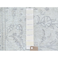 Load image into Gallery viewer, 2&#39;2&quot;x9&#39; Link White, Fragment, Even Wear With Distressed Look, Hand Knotted, Cropped Thin, White Wash, Vintage Persian Tabriz, Sides And Ends Secured Professionally, Runner Oriental Rug Sh226 FWR1356