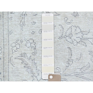 2'2"x9' Link White, Fragment, Even Wear With Distressed Look, Hand Knotted, Cropped Thin, White Wash, Vintage Persian Tabriz, Sides And Ends Secured Professionally, Runner Oriental Rug Sh226 FWR1356