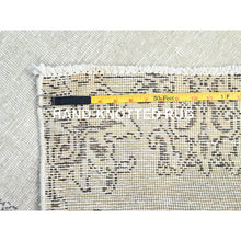 Load image into Gallery viewer, 2&#39;9&quot;x10&#39; Cough Mixture White, Cropped Thin, Natural And Soft Wool, Hand Knotted, Even Wear, Open Field Border Design, White Wash, Ends And Sides Secured, Vintage Persian Tabriz, Runner Oriental Rug Sh233 FWR1398