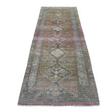 Load image into Gallery viewer, 3&#39;3&quot;x9&#39;8&quot; Vintage And Worn Down Persian Shiraz Wide Runner Hand Knotted Bohemian Rug FWR324522