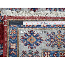 Load image into Gallery viewer, 2&#39;7&quot;x8&#39;6&quot; Red Hand-Knotted Geometric Design Super Kazak Pure Wool Oriental Runner Rug FWR333216