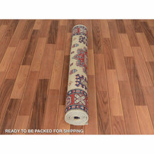 Load image into Gallery viewer, 4&#39;x5&#39;6&quot; Ivory Special Kazak Tribal Design Pure Wool Hand Knotted Oriental Rug FWR342474