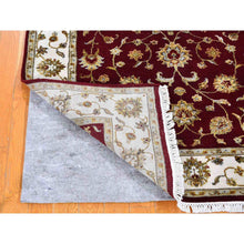 Load image into Gallery viewer, 4&#39;x6&#39; Red Half Wool and Half Silk Rajasthan Hand Knotted Oriental Rug FWR357564