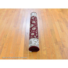 Load image into Gallery viewer, 4&#39;x6&#39; Red Half Wool and Half Silk Rajasthan Hand Knotted Oriental Rug FWR357564