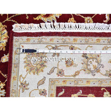 Load image into Gallery viewer, 4&#39;x6&#39; Red Half Wool and Half Silk Rajasthan Hand Knotted Oriental Rug FWR357564