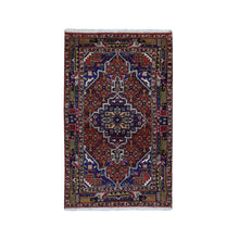 Load image into Gallery viewer, 3&#39;4&quot;x5&#39;10&quot; New Persian Hamadan Bird Figurines Pure Wool Hand Knotted Oriental Rug FWR357942