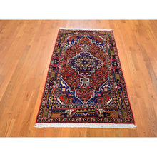 Load image into Gallery viewer, 3&#39;4&quot;x5&#39;10&quot; New Persian Hamadan Bird Figurines Pure Wool Hand Knotted Oriental Rug FWR357942