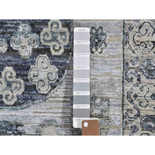 Load image into Gallery viewer, 3&#39;x5&#39;2&quot; Khotan Design Pure Silk with Textured Wool Gray Hand Knotted Oriental Rug FWR359724