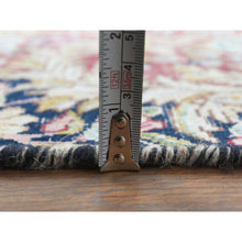 Load image into Gallery viewer, 8&#39;6&quot;x11&#39;2&quot; Distressed Look, Worn Wool, Sheared Low, Hand Knotted, Denim Blue, Vintage Persian Kerman, Oriental Rug FWR370806