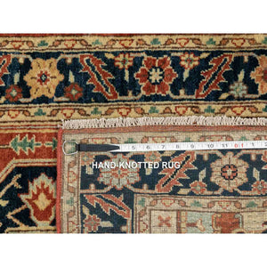 3'1"x5'2" Soft And Supple Wool Red Antiqued Heriz Re-Creation Hand Knotted Oriental Rug FWR372108