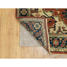 Load image into Gallery viewer, 4&#39;1&quot;x6&#39; Hand Knotted Red Antiqued Heriz Re-Creation Geometric Design Pure Wool Oriental Rug FWR372126