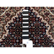 Load image into Gallery viewer, 2&#39;1&quot;x8&#39; Tabriz Mahi Fish Medallion Design Black Hand Knotted Wool And Silk Oriental Runner Rug FWR375348