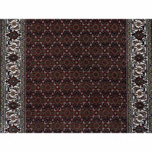 Load image into Gallery viewer, 4&#39;x5&#39;10&quot; Rich Red Hand Knotted 175 KPSI Wool and Silk Herati with All Over Design Oriental Rug FWR384744