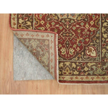 Load image into Gallery viewer, 2&#39;7&quot;x20&#39;1&quot; Rust and Brown, Plush Pile, Hand Knotted, All Wool, Antiqued Tabriz Haji Jalili Design, Fine Weave, Vegetable Dyes, XL Runner Oriental Rug FWR394374