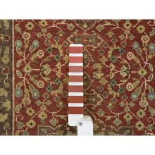 Load image into Gallery viewer, 2&#39;7&quot;x20&#39;1&quot; Rust and Brown, Plush Pile, Hand Knotted, All Wool, Antiqued Tabriz Haji Jalili Design, Fine Weave, Vegetable Dyes, XL Runner Oriental Rug FWR394374