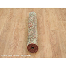 Load image into Gallery viewer, 4&#39;2&quot;x6&#39;1&quot; Rust Red, All Wool, Plush Pile, Antiqued Tabriz Haji Jalili Design, Fine Weave, Natural Dyes, Hand Knotted, Oriental Rug FWR394476