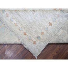 Load image into Gallery viewer, 12&#39;x12&#39; Stone Eagle Gray, Pure Wool Hand Knotted, Afghan Angora Oushak with All Over Pattern Natural Dyes, Squarish Oriental Rug FWR447030