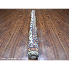 Load image into Gallery viewer, 5&#39;1&quot;x6&#39;10&quot; Bone White, Dense Weave, Pure Wool, Natural Dyes, Afghan Super Kazak, Hand Knotted, Oriental Rug FWR448782