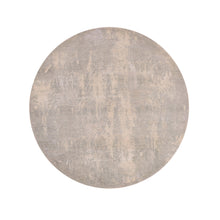 Load image into Gallery viewer, 6&#39;x6&#39; Flannel Gray, Wool and Silk, Hand Knotted, Modern Abstract Design, Round Oriental Rug FWR452082